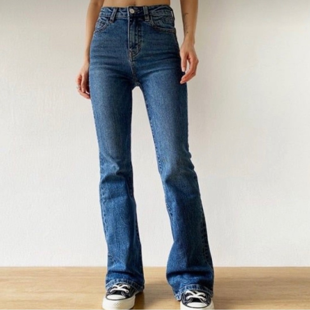 High Rise Thick Boot Cut Jeans